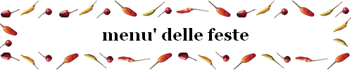 menu' delle feste